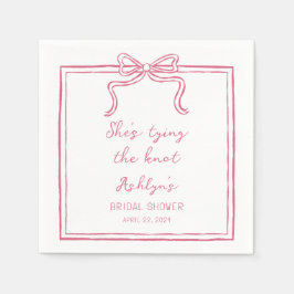 Rosa Hand plockade Shes Gifter sig Napkins Pappersservett