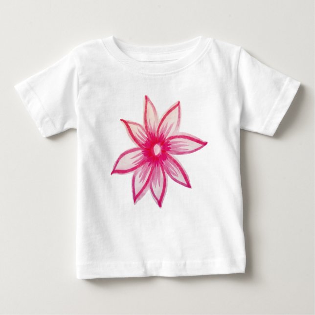 Rosa hand plockade Vår Flower T Shirt (Framsida)
