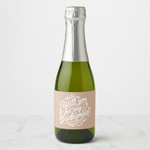 Rosa Hand-stavat Bridesmaid Frieri champagne