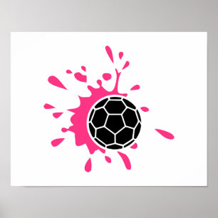 Rosa handbollstänk poster