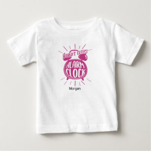 Rosa Handdragen World's Cutest Alarm Clock T Shirt