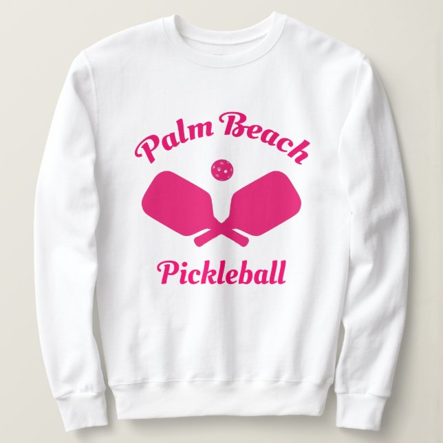 Rosa Handflatan Beach Pickleball Sweatshirt T Shirt (Design framsida)
