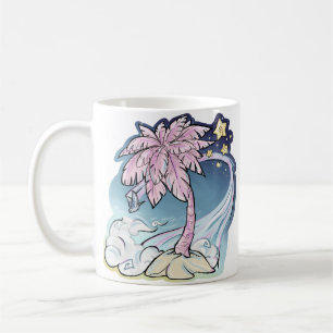 Rosa Handflatan och Blue Bird Mugg
