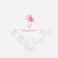 Rosa Handflatan Träd Beach Wedding