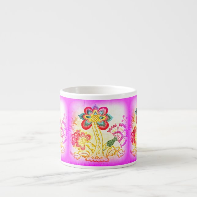 rosa handflatan träd espresso mugg espressomugg (Framsidan)