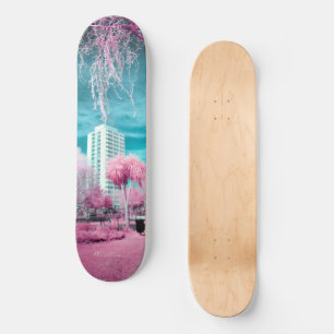 Rosa Handflatan Träd Mini Skateboard Bräda 18,5 Cm