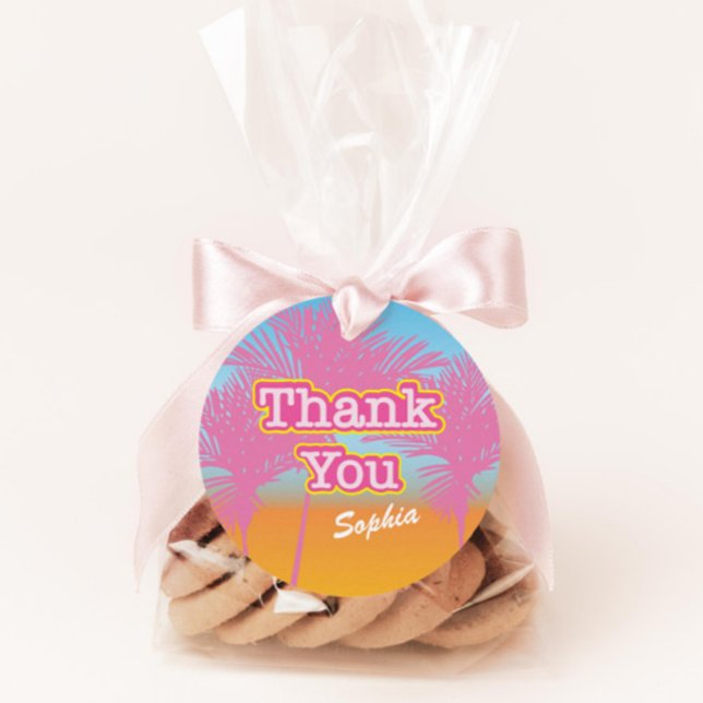 Rosa Handflatan Träd Tack Gåvor Etiketter (Skapare uppladdad)