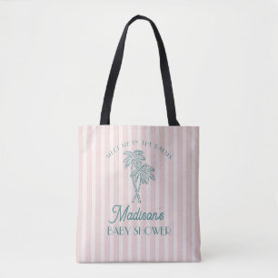 Rosa Handflatan Vår Pastel Beach Baby Shower Tygkasse