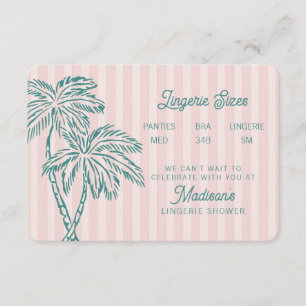 Rosa Handflatan Vår Pastel Beach Lingerie Infoga Tilläggskort