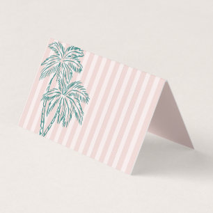 Rosa Handflatan Vår Pastel Beach Party Plattskort Kort