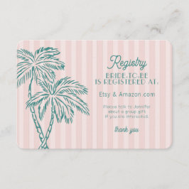 Rosa Handflatan Vår Pastel Beach-register Infoga Tilläggskort