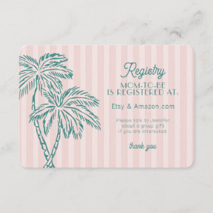 Rosa Handflatan Vår Pastel Beach-register Infoga Tilläggskort