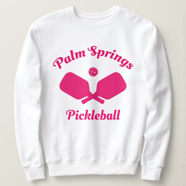 Rosa Handflatan Vår Pickleball Sweatshirt T Shirt (Design framsida)