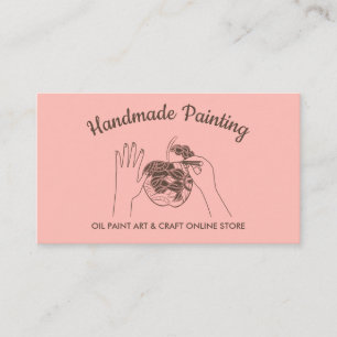Rosa  Handmade Hobby Painter Sketch Visitkort