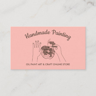 Rosa Handmade Hobby Painter Sketch Visitkort