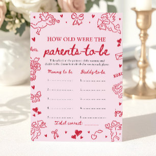 Rosa Handritad Baby Shower Hur Gamla Var De Inbjudningar