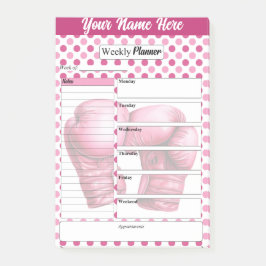 Rosa Handskar _ Veckoplanering Post-it Block