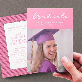 Rosa Handskrift Student Editable Studenten Meddelande