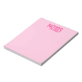 Rosa handskrifts typografi anteckningsblock