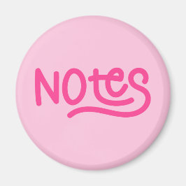 Rosa Handskrivna Noter Typografi Magnet