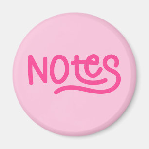 Rosa Handskrivna Noter Typografi Magnet