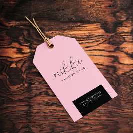 Rosa Hängande Visning Pris Häng Märkre Presentetikett