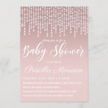 Rosa Hanging Diamond Ljus Baby Shower