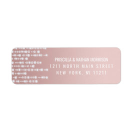  Rosa Hanging Diamond Ljus Bröllop Returadress Etikett