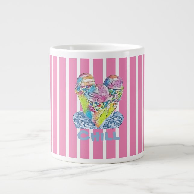 Rosa har stridit ischipkyllen jumbo mugg (Framsidan)