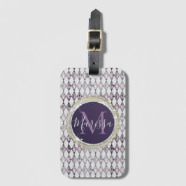 Rosa Harlequin Monogram Bagagebricka
