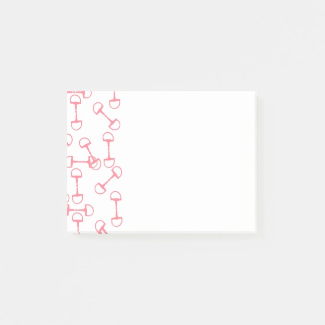 Rosa hästbitar från Equestrien Post-it Block (Framsida)