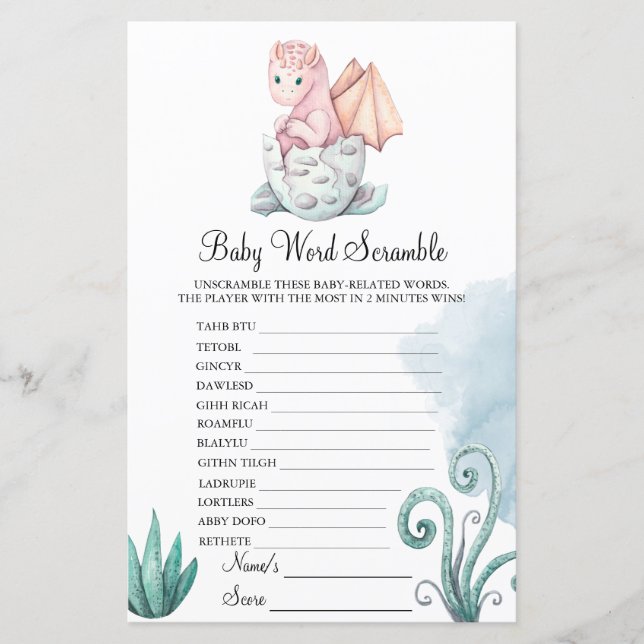 Rosa Hatching Dragon Baby Scramble Baby Game (Framsida)