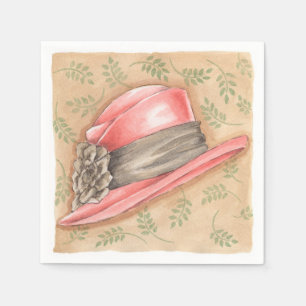 Rosa hatt - pappra servetter