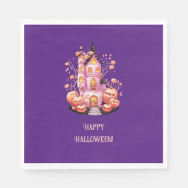 Rosa Haunted Castle Halloween fest Napkin Pappersservett
