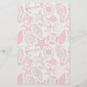 Rosa havsmönster brevpapper