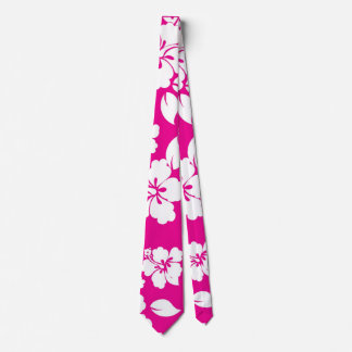 Rosa hawaianskt mönster slips