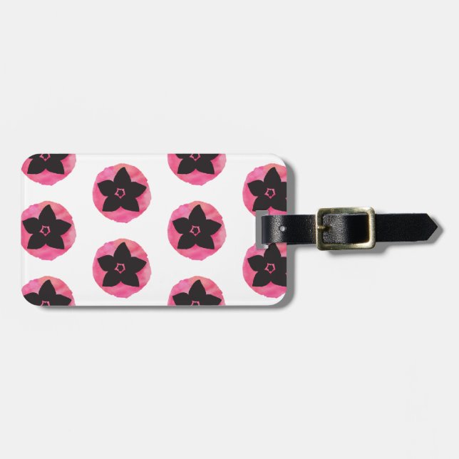 Rosa Hawaii Flower Bagagebricka (Horisontell Framsida)