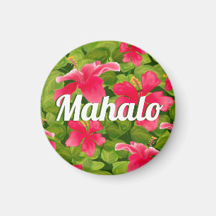 Rosa Hawaiian Hibiscus Mahalo Magnet