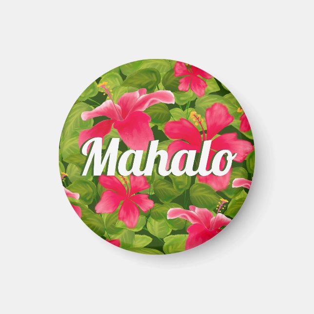 Rosa Hawaiian Hibiscus Mahalo Magnet (Framsidan)