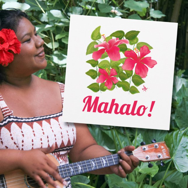 Rosa Hawaiian Hibiscus Mahalo Tack för ditt platsk (Skapare uppladdad)