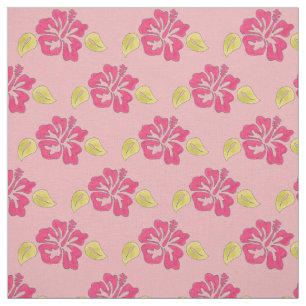 Rosa Hawaiian Tropical Island Hibiscus Flower Tyg