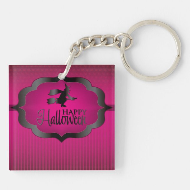 Rosa häxa Halloween-form (Baksidan)