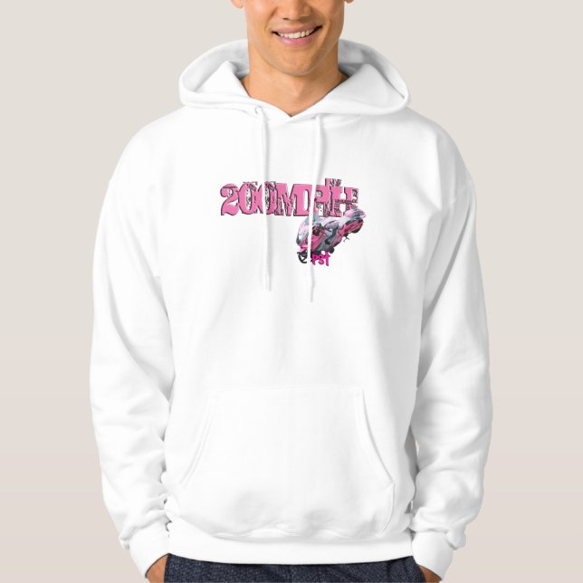Rosa Hayabusa Pro gataHoodie för 200 MPH Sweatshirt (Framsida)
