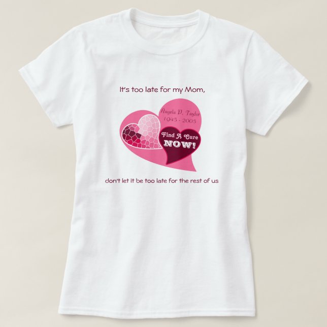 Rosa Heares Breast Cancer Memorial Tee (Design framsida)