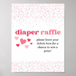 Rosa Heares Diaper Raffle Baby Shower Sign Poster