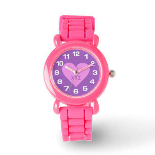 Rosa Heart anpassningsbar klockor