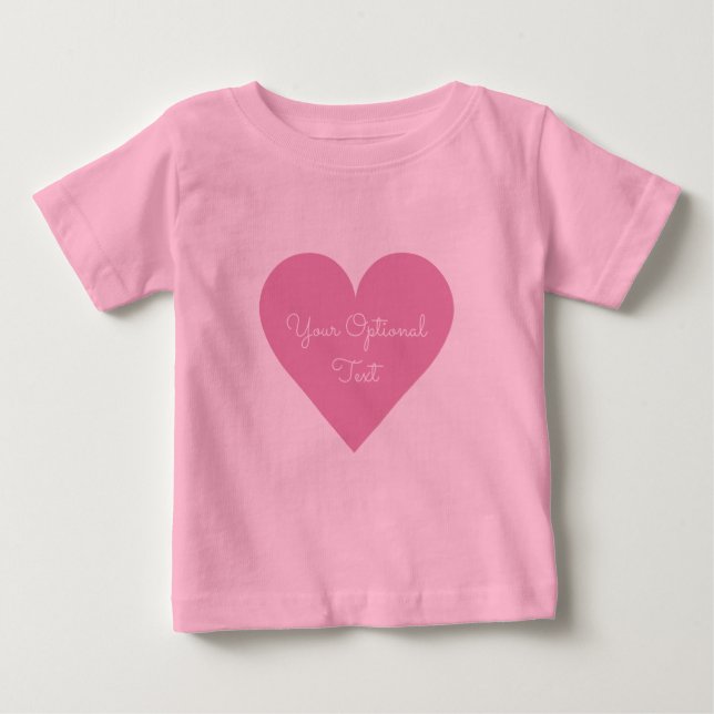 Rosa Heart anpassningsbar text shirts & jacka Tee Shirt (Framsida)