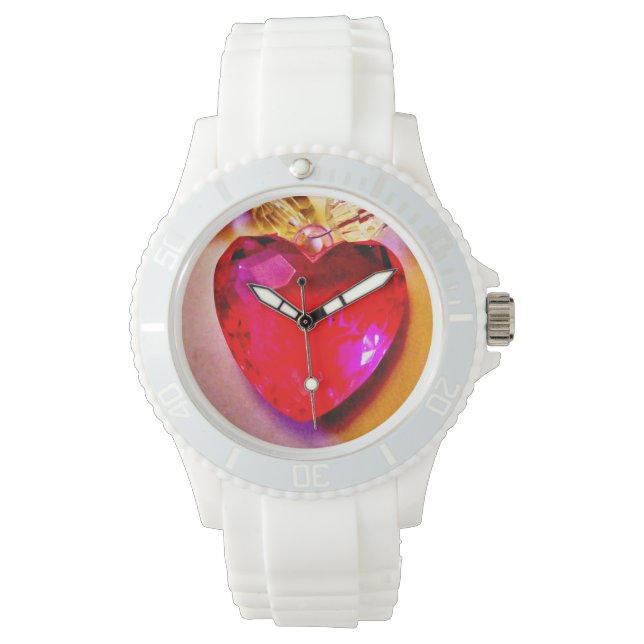Rosa Heart Armbandsur (Framsida)