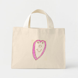 Rosa Heart Bag Mini Tygkasse