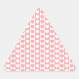Rosa Heart-bakgrund Triangle-fästdon Triangelformat Klistermärke